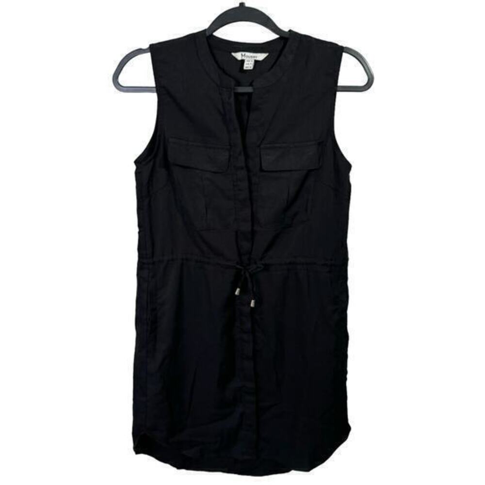 Moussy Sleeveless Drawstring Waist Black Dress Size 6‎